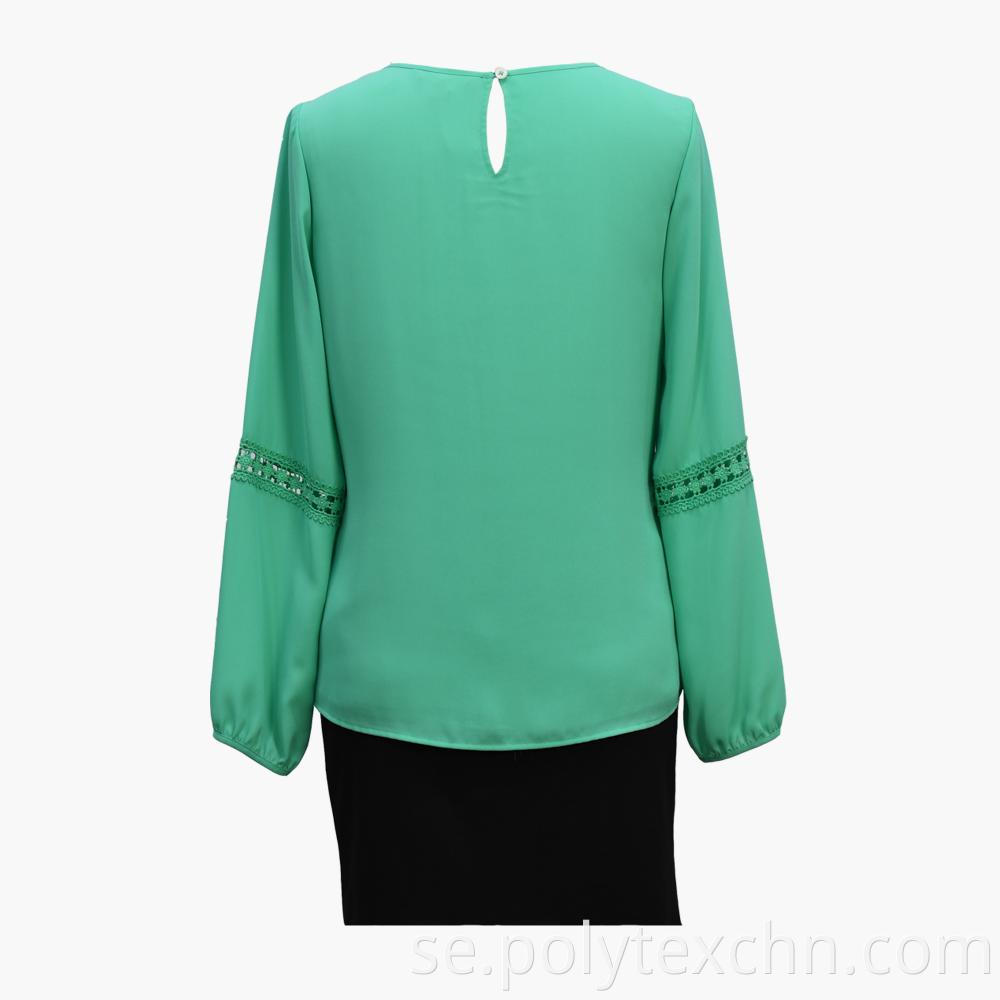 Green GGT Ladies Pleated O-Neck TOPs